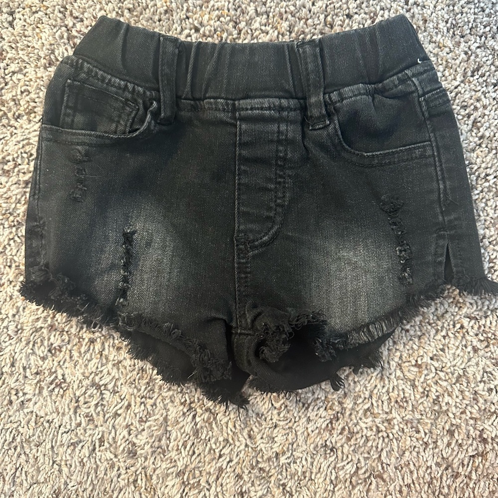 Little bipsy black jean shorts.